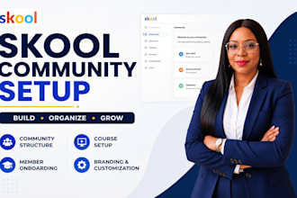 professionally set up your skool community and skool courses