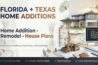 design florida and texas home addition, remodel and architectural house plans
