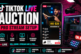 set up tiktok live auction studio for your shop
