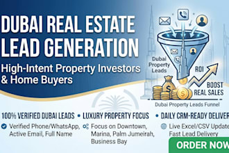 provide valid real estate lead investor lead or dubai uk, saudi arabia