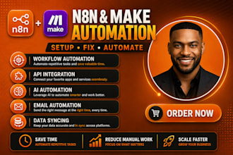 set up fix and optimize n8n and make com workflows