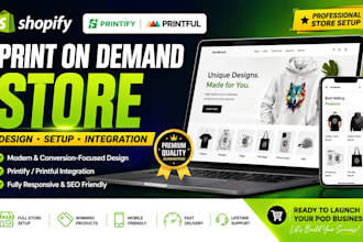 build a shopify print on demand store with printiful or printfy for hoodie