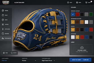 do any glove customization and configuration on shopify using kickflip or zakeke