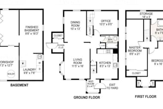 do real estate floor plan redraw, property listing floor plan, realtor mls plans
