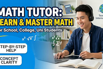 be your online math tutor for school and college maths