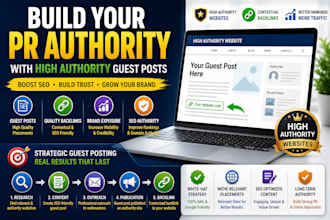 build PR authority with high authority guest posts and quality backlinks