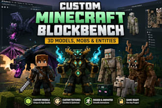 create custom minecraft blockbench 3d models, mobs and entities