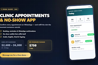 build a clinic appointment booking app with whatsapp reminders