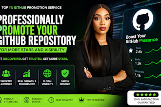 professionally promote your github repository for more stars and visibility