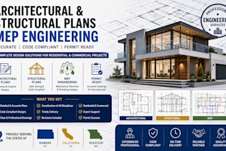 architectural and structural plan, mep engineer in  kansas california missouri