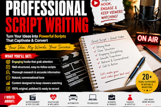 write a world class youtube script
