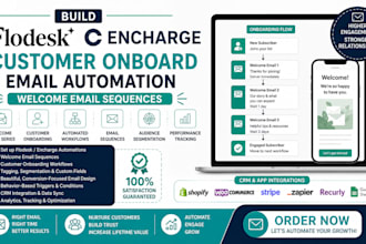 build flodesk encharge customer onboard email automation welcome email sequences