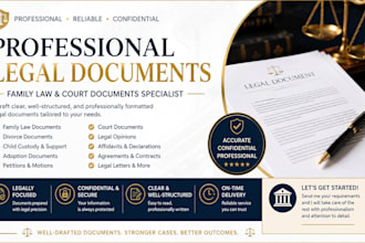 draft family law, legal divorce, legal writing, child custody, lawsuit document
