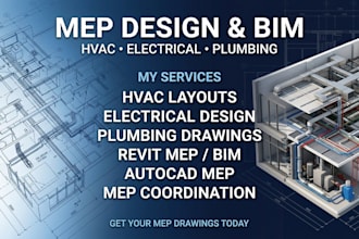 design mep layout hvac electrical plumbing bim drawings autocad revit