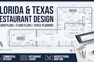 design florida and texas kitchen plan restaurant plans