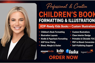 do children book layout design amazon kdp book formatting for print and kindle