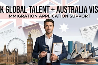 help with UK global talent visa and australia employer sponsored visa