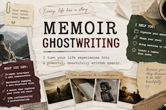 ghostwrite your memoir, autobiography, or personal story