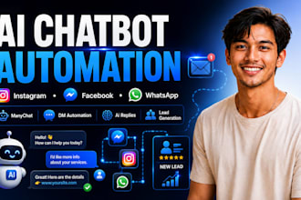 build instagram facebook whatsapp ai automation with manychat