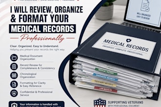 review, organize and format your medical records
