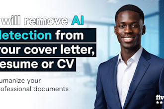 remove ai detection from your job application cover letter, resume or CV