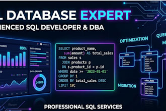 write sql queries, fix sql errors and optimize your database