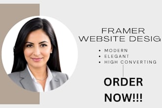 design and build framer website, landing page, figma to framer or webflow framer