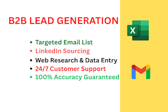 do b2b lead generation web research and targeted email list