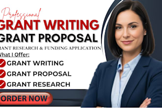 design grant writing proposal, ngo nonprofit grant research funding application