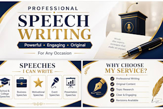 write a powerful and professional speech for any occasion