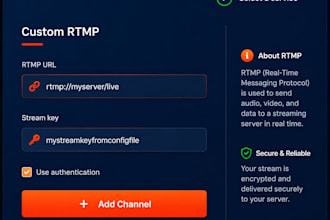 setup stream server, admin panel, restream, api, conf, strong 8k, lifetime credi