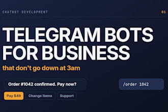 develop a custom telegram bot for your business