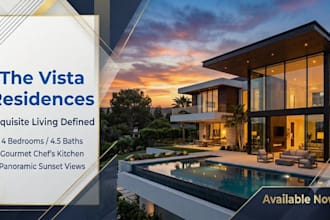 design luxury real estate poster and property social media ad