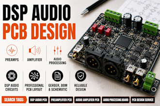 design dsp audio, preamps, amplifier and audio processing circuit boards