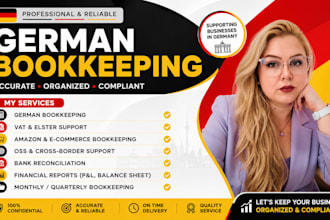 do german bookkeeping, vat, elster, amazon and oss accounting