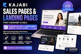 design kajabi sales page, kajabi landing page website for kajabi online course