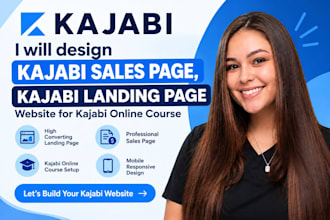 design kajabi sales page, kajabi landing page website for kajabi online course