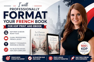 professionally format your french book for KDP print and ebook
