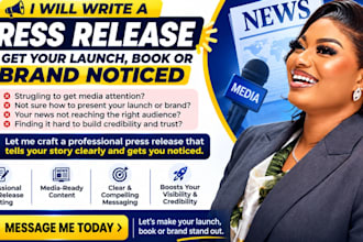 write a press release to get your launch, book or brand noticed