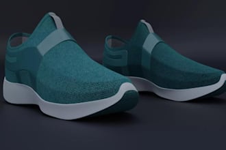 design a professional 3d sports shoe and sneaker model