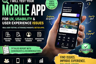test your mobile app for UX, usability and user experience issues