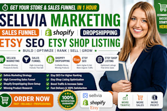 sellvia marketing sales funnel shopify dropshipping etsy seo etsy shop listing