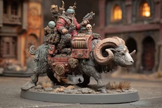 do detailed 2d tabletop miniatures warhammer style 40k figurines, board game