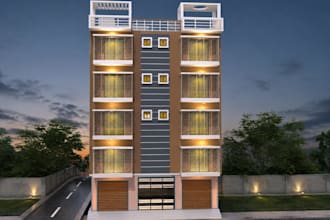 design a modern house floor plan and 3d building exterior