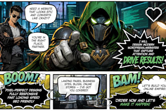 write comic book, manga, webtoon or webcomic scripts and episodes