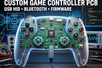 design custom ps4 ps5 xbox nintendo controller pcb and firmware