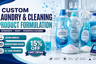 formulate custom laundry detergent and household cleaning products