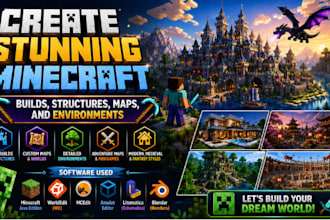 create stunning minecraft builds, structures, maps, and environments