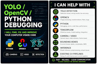 debug and fix yolo opencv python computer vision code