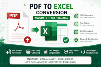 professionally convert your PDF files into editable excel